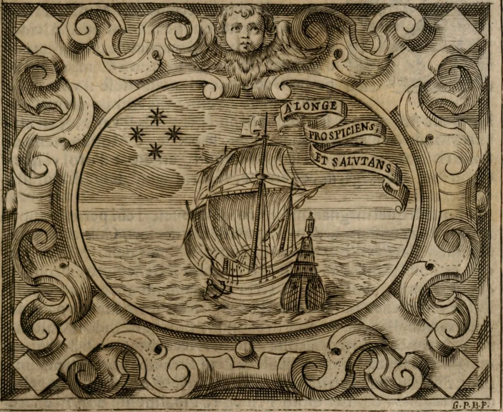 An illustration from Imprese sacre con triplicati discorsi, illustrate & arricchite. Con le aggiuntione [sic] ultimamente fattevi dall'istesso autore et in questa terza impressione, con sei copiosissime tavole molto più che prima adornate, 1629, leaf 438