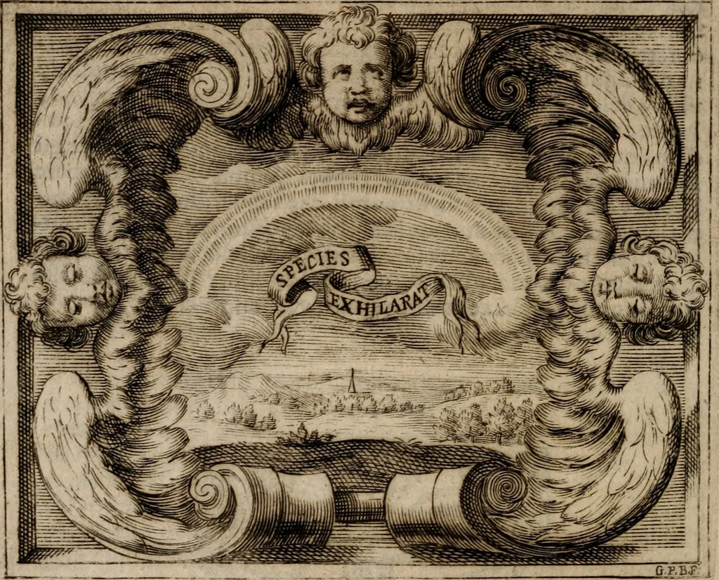 An illustration from Imprese sacre con triplicati discorsi, illustrate & arricchite. Con le aggiuntione [sic] ultimamente fattevi dall'istesso autore et in questa terza impressione, con sei copiosissime tavole molto più che prima adornate, 1629, leaf 45