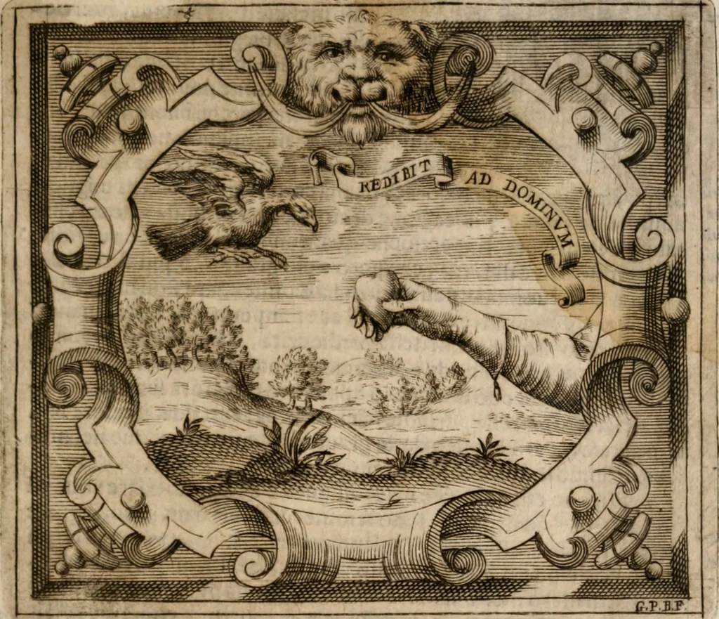 An illustration from Imprese sacre con triplicati discorsi, illustrate & arricchite. Con le aggiuntione [sic] ultimamente fattevi dall'istesso autore et in questa terza impressione, con sei copiosissime tavole molto più che prima adornate, 1629, leaf 494