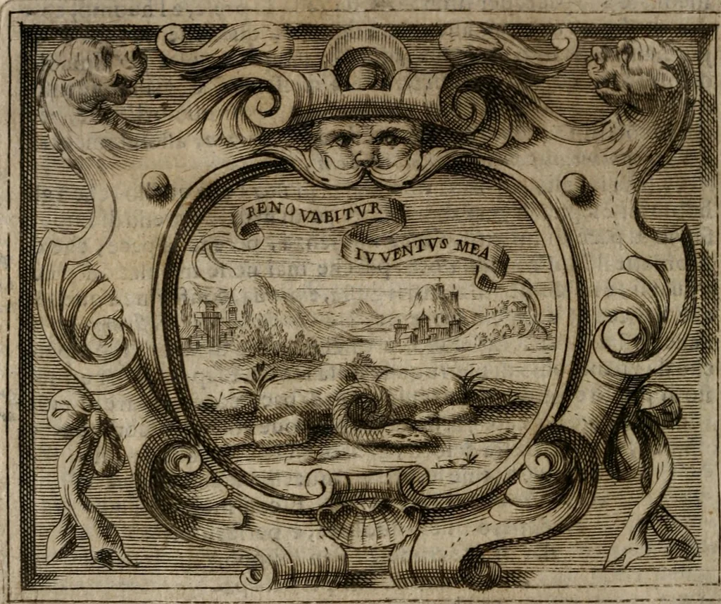 An illustration from Imprese sacre con triplicati discorsi, illustrate & arricchite. Con le aggiuntione [sic] ultimamente fattevi dall'istesso autore et in questa terza impressione, con sei copiosissime tavole molto più che prima adornate, 1629, leaf 545