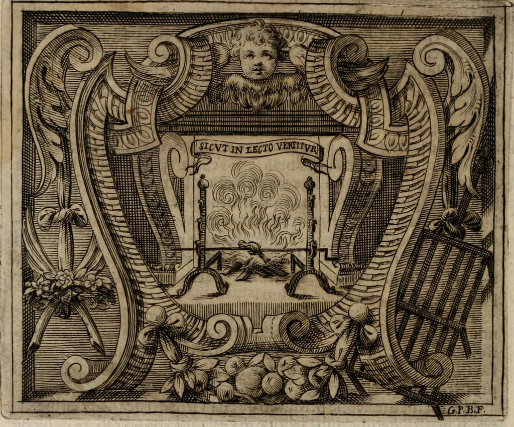 An illustration from Imprese sacre con triplicati discorsi, illustrate & arricchite. Con le aggiuntione [sic] ultimamente fattevi dall'istesso autore et in questa terza impressione, con sei copiosissime tavole molto più che prima adornate, 1629, leaf 657