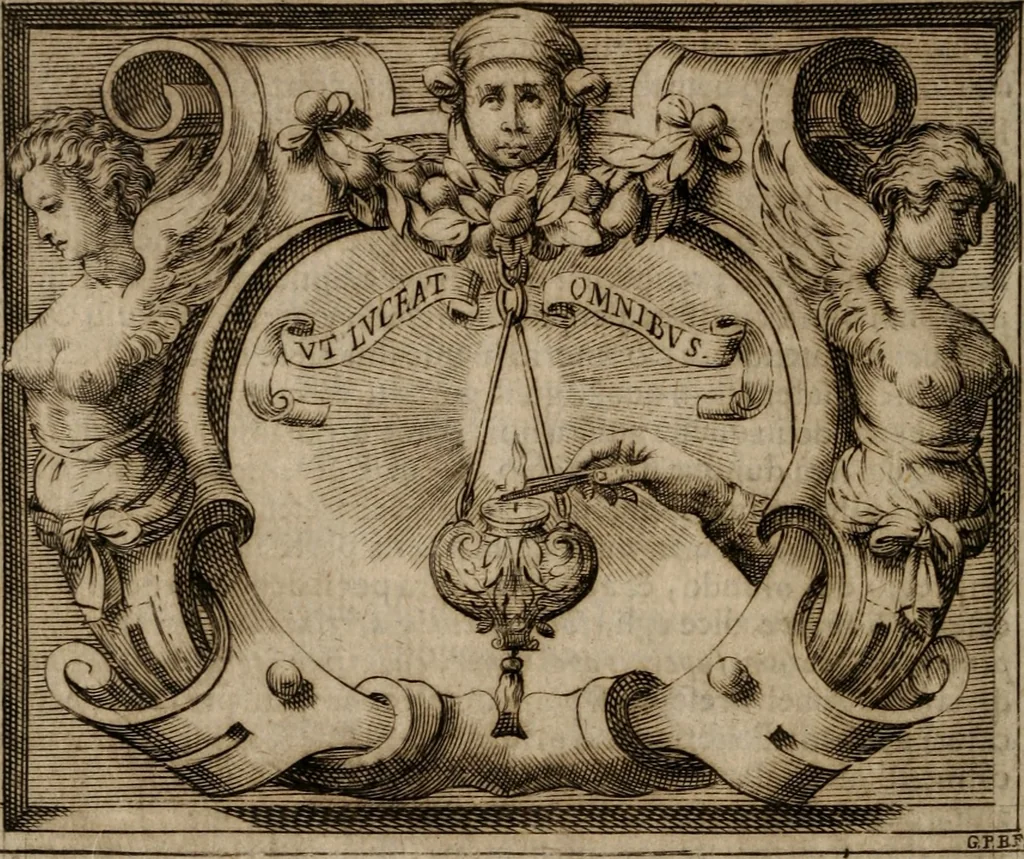 An illustration from Imprese sacre con triplicati discorsi, illustrate & arricchite. Con le aggiuntione [sic] ultimamente fattevi dall'istesso autore et in questa terza impressione, con sei copiosissime tavole molto più che prima adornate, 1629, leaf 67