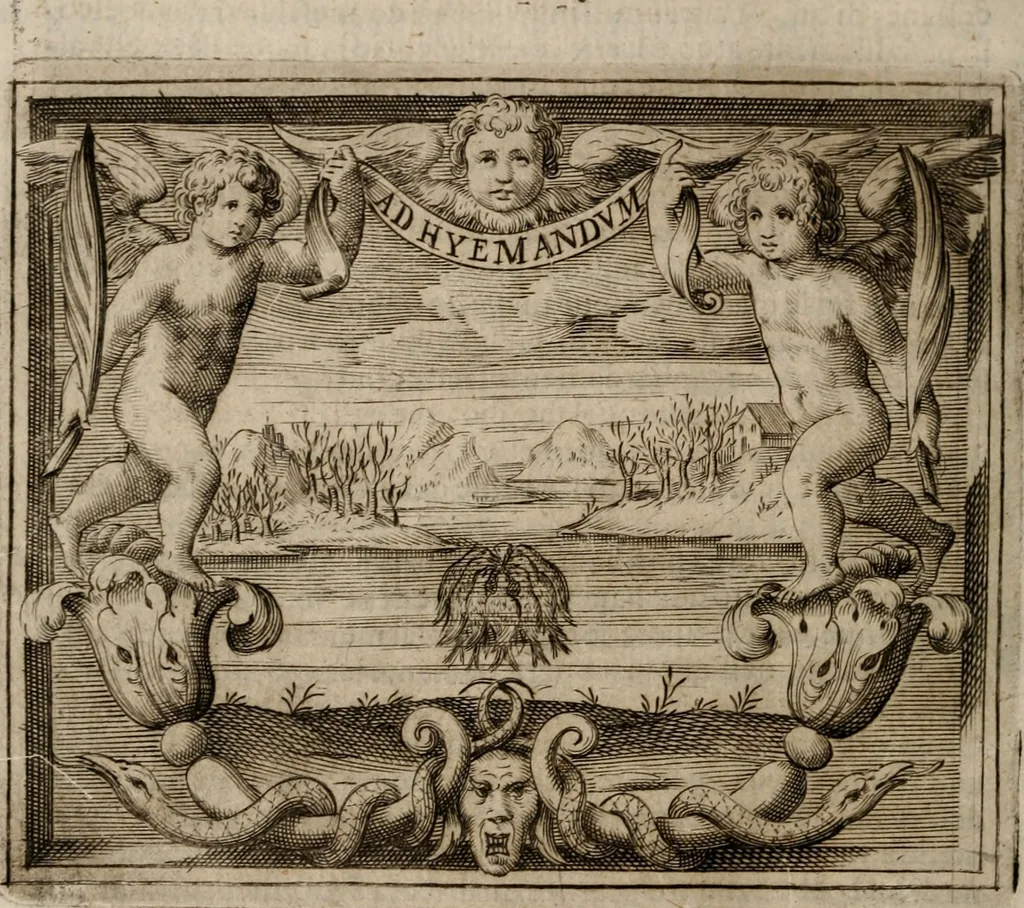 An illustration from Imprese sacre con triplicati discorsi, illustrate & arricchite. Con le aggiuntione [sic] ultimamente fattevi dall'istesso autore et in questa terza impressione, con sei copiosissime tavole molto più che prima adornate, 1629, leaf 821