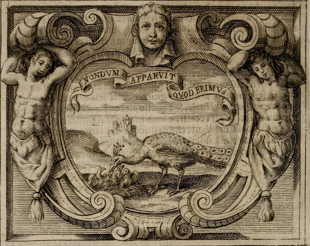 An illustration from Imprese sacre con triplicati discorsi, illustrate & arricchite. Con le aggiuntione [sic] ultimamente fattevi dall'istesso autore et in questa terza impressione, con sei copiosissime tavole molto più che prima adornate, 1629, leaf 837