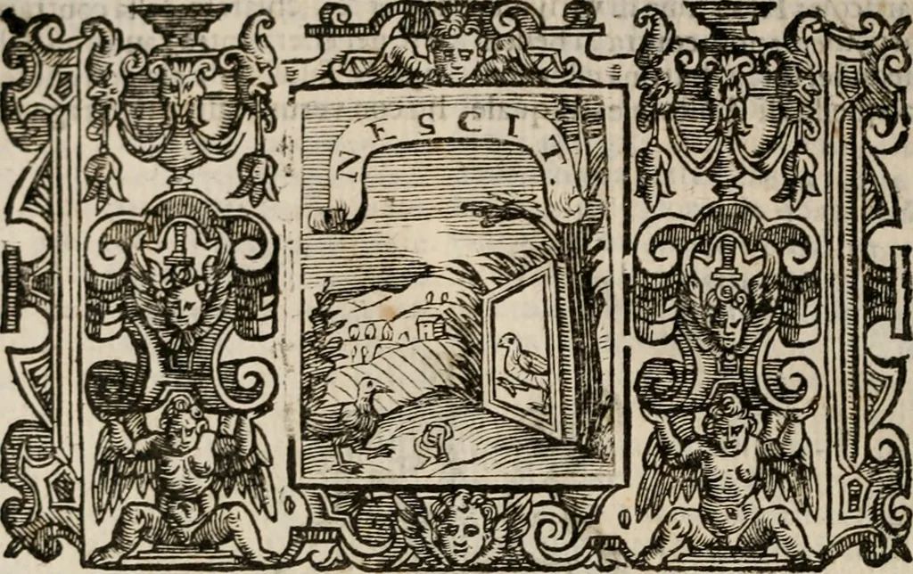 An illustration from Imprese sacre con triplicati discorsi, illustrate & arricchite. Con le aggiuntione [sic] ultimamente fattevi dall'istesso autore et in questa terza impressione, con sei copiosissime tavole molto più che prima adornate, 1629, leaf 1217