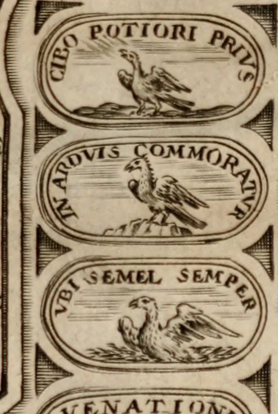 An illustration from Imprese sacre con triplicati discorsi, illustrate & arricchite. Con le aggiuntione [sic] ultimamente fattevi dall'istesso autore et in questa terza impressione, con sei copiosissime tavole molto più che prima adornate, 1629, leaf 2