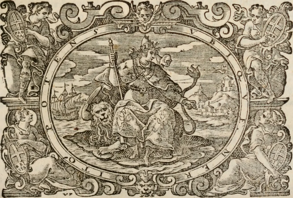 An illustration from Imprese sacre con triplicati discorsi, illustrate & arricchite. Con le aggiuntione [sic] ultimamente fattevi dall'istesso autore et in questa terza impressione, con sei copiosissime tavole molto più che prima adornate, 1629, leaf 222