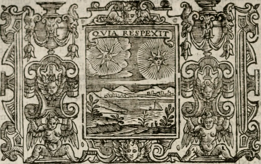 An illustration from Imprese sacre con triplicati discorsi, illustrate & arricchite. Con le aggiuntione [sic] ultimamente fattevi dall'istesso autore et in questa terza impressione, con sei copiosissime tavole molto più che prima adornate, 1629, leaf 321