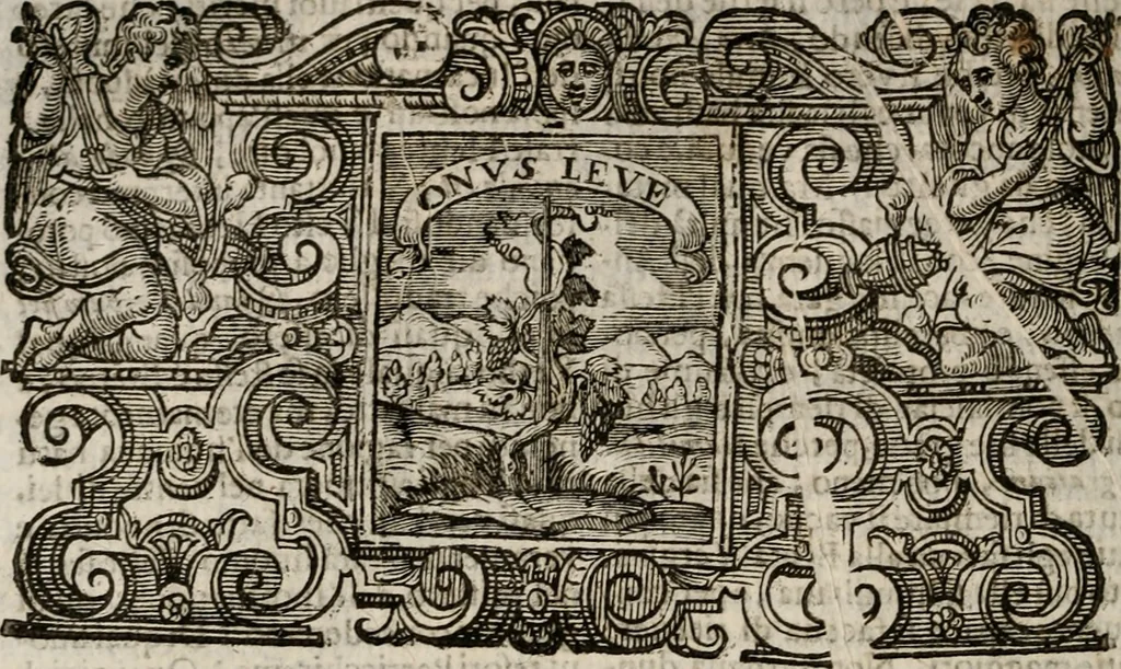 An illustration from Imprese sacre con triplicati discorsi, illustrate & arricchite. Con le aggiuntione [sic] ultimamente fattevi dall'istesso autore et in questa terza impressione, con sei copiosissime tavole molto più che prima adornate, 1629, leaf 355