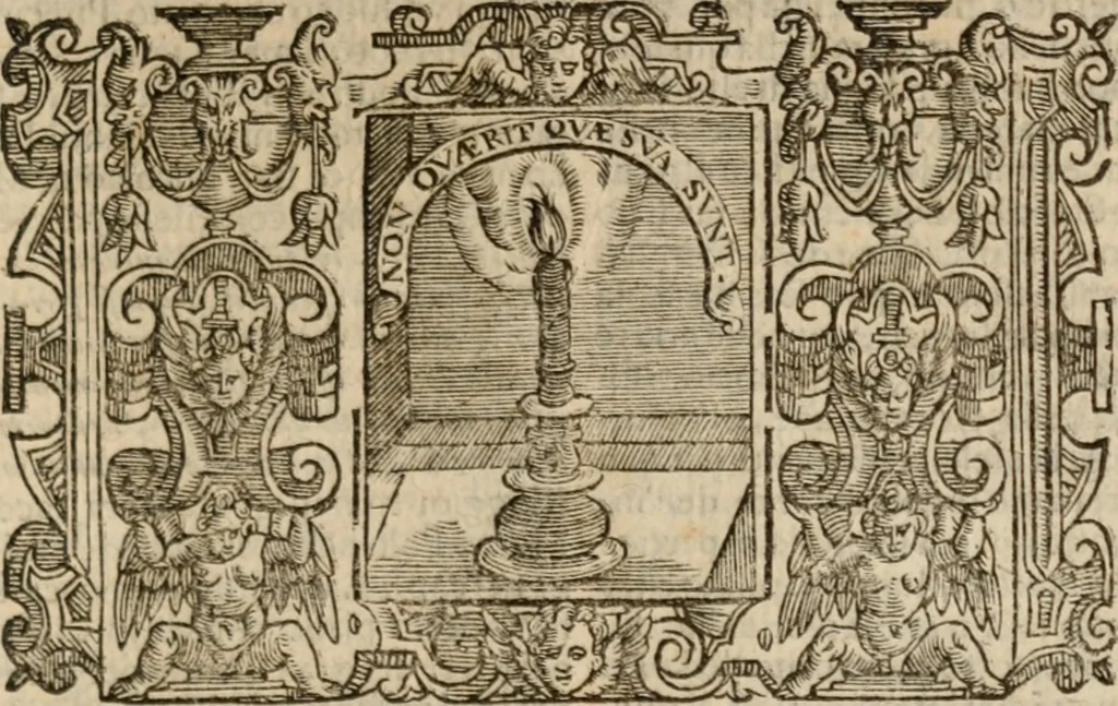 An illustration from Imprese sacre con triplicati discorsi, illustrate & arricchite. Con le aggiuntione [sic] ultimamente fattevi dall'istesso autore et in questa terza impressione, con sei copiosissime tavole molto più che prima adornate, 1629, leaf 456