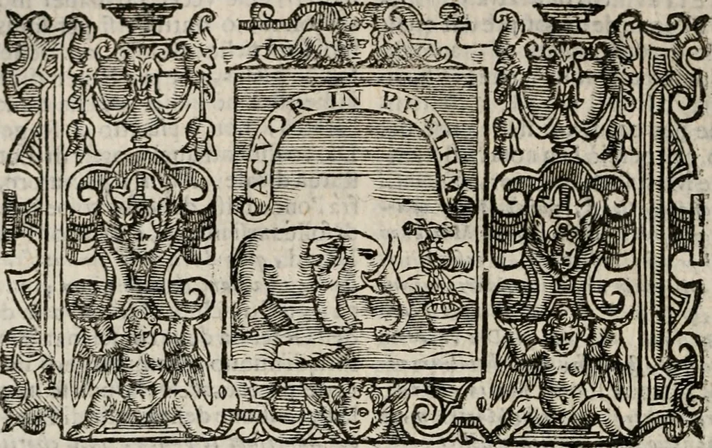An illustration from Imprese sacre con triplicati discorsi, illustrate & arricchite. Con le aggiuntione [sic] ultimamente fattevi dall'istesso autore et in questa terza impressione, con sei copiosissime tavole molto più che prima adornate, 1629, leaf 633