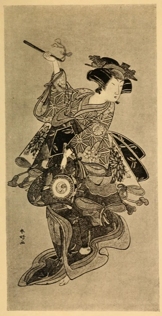An illustration from Impressions of Ukiyo-ye, the school of the Japanese colour-print artists, 1905, leaf 113