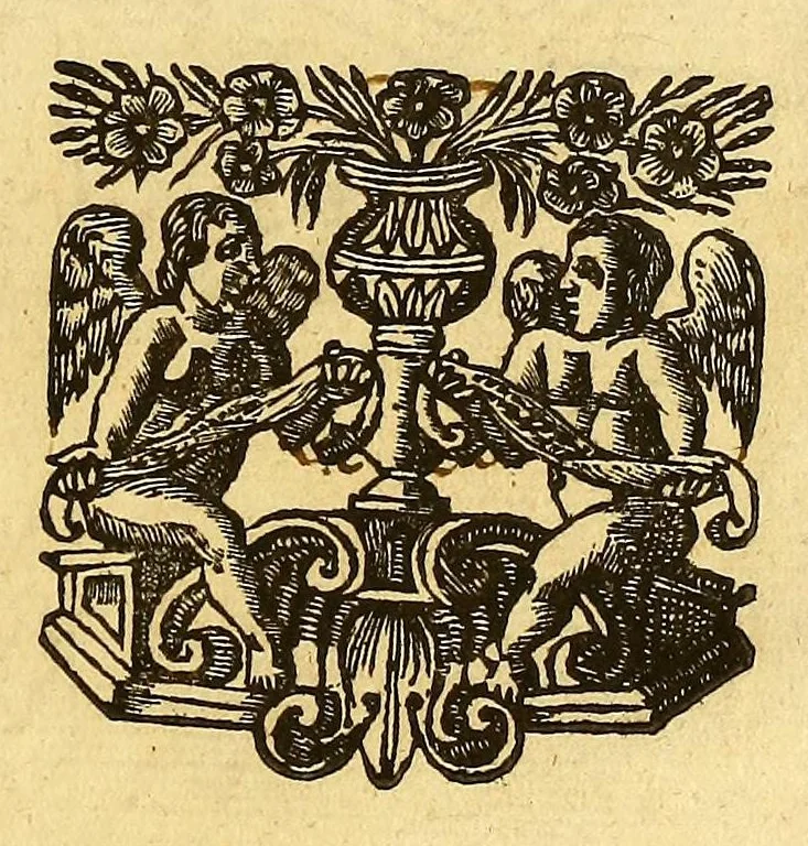 An illustration from Impressão das leys de Cortes. : Leys que el Rey D. Ioão o IIII. Nosso Senhor fez, & mandou publicar em conformidade das repostas que mandou dar a alguns dos capitulos dos tres estados, offerecidos nas cortes gèraes do anno de 1641. por cumprir ao bom governo, & administração da iustiça, 1648, leaf 31