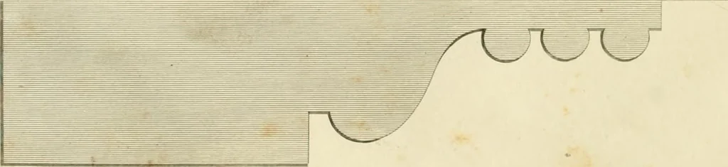 An illustration from An improved and enlarged edition of Biddle's young carpenter's assistant : being a complete system of architecture for carpenters, joiners, and workmen in general, adapted to the style of building in the United States ; revised and corrected, with several additional articles, and forty-eight new designs, chiefly of full size, working drawings of modern finish, in detail ; particularly adapted for country use, 1833, leaf 147