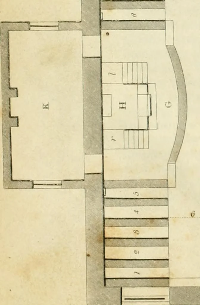 An illustration from An improved and enlarged edition of Biddle's young carpenter's assistant : being a complete system of architecture for carpenters, joiners, and workmen in general, adapted to the style of building in the United States ; revised and corrected, with several additional articles, and forty-eight new designs, chiefly of full size, working drawings of modern finish, in detail ; particularly adapted for country use, 1833, leaf 159