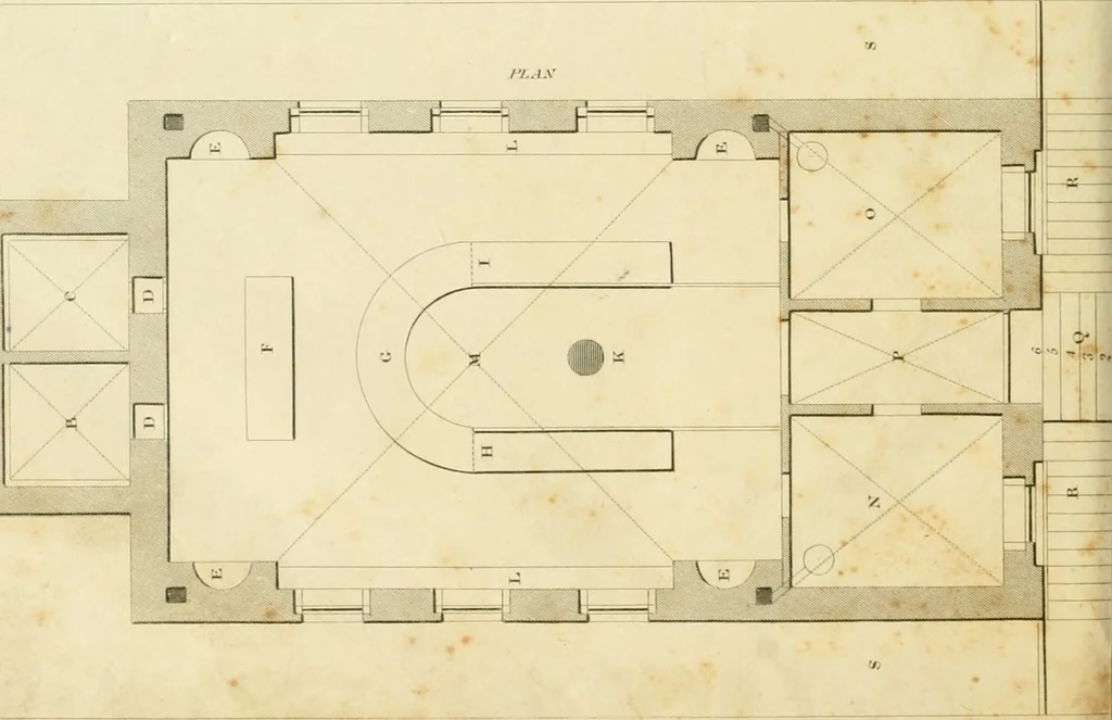 An illustration from An improved and enlarged edition of Biddle's young carpenter's assistant : being a complete system of architecture for carpenters, joiners, and workmen in general, adapted to the style of building in the United States ; revised and corrected, with several additional articles, and forty-eight new designs, chiefly of full size, working drawings of modern finish, in detail ; particularly adapted for country use, 1833, leaf 167