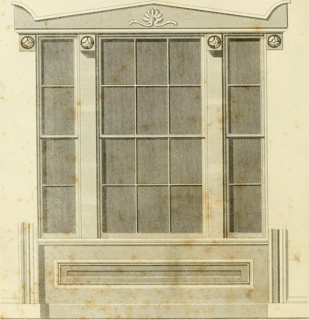 An illustration from An improved and enlarged edition of Biddle's young carpenter's assistant : being a complete system of architecture for carpenters, joiners, and workmen in general, adapted to the style of building in the United States ; revised and corrected, with several additional articles, and forty-eight new designs, chiefly of full size, working drawings of modern finish, in detail ; particularly adapted for country use, 1833, leaf 83