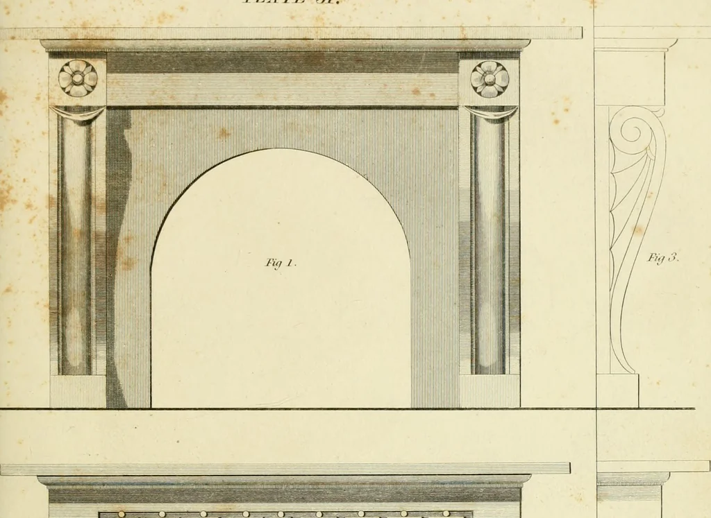 An illustration from An improved and enlarged edition of Biddle's young carpenter's assistant : being a complete system of architecture for carpenters, joiners, and workmen in general, adapted to the style of building in the United States ; revised and corrected, with several additional articles, and forty-eight new designs, chiefly of full size, working drawings of modern finish, in detail ; particularly adapted for country use, 1833, leaf 92