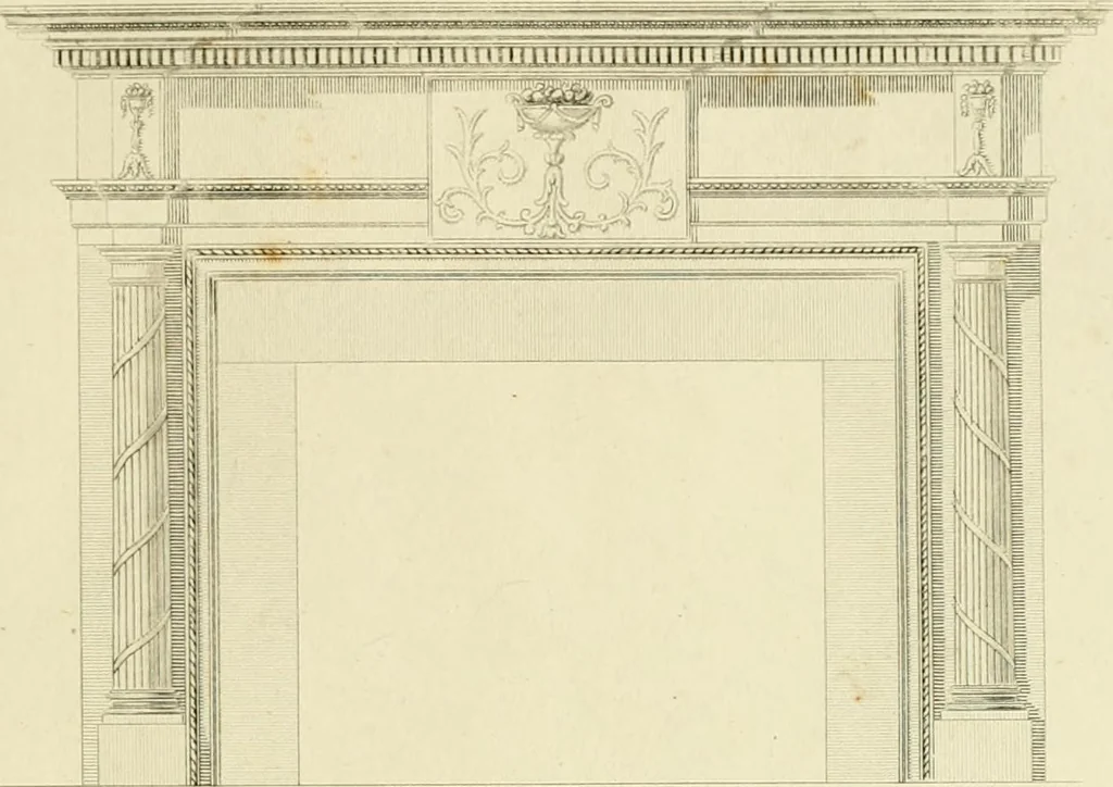 An illustration from An improved and enlarged edition of Biddle's young carpenter's assistant : being a complete system of architecture for carpenters, joiners, and workmen in general, adapted to the style of building in the United States ; revised and corrected, with several additional articles, and forty-eight new designs, chiefly of full size, working drawings of modern finish, in detail ; particularly adapted for country use, 1833, leaf 98