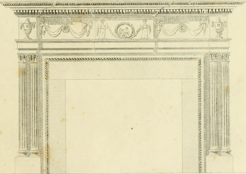 An illustration from An improved and enlarged edition of Biddle's young carpenter's assistant : being a complete system of architecture for carpenters, joiners, and workmen in general, adapted to the style of building in the United States ; revised and corrected, with several additional articles, and forty-eight new designs, chiefly of full size, working drawings of modern finish, in detail ; particularly adapted for country use, 1833, leaf 98