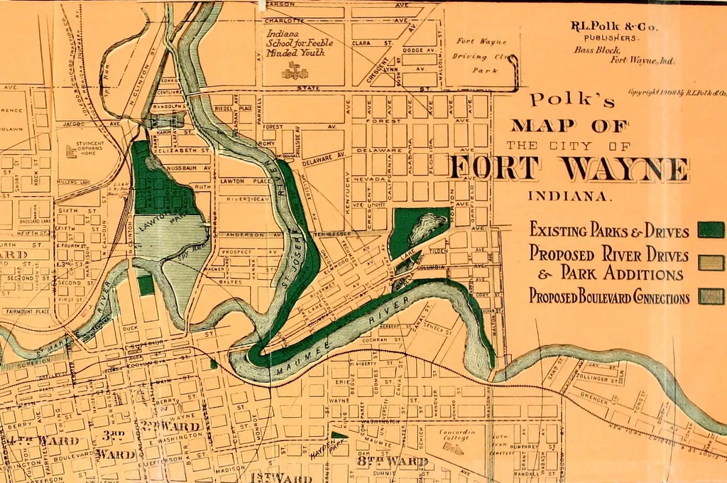An illustration from Improvement of Fort Wayne Indiana; report for Fort Wayne Civic Improvement Association, 1909, leaf 134
