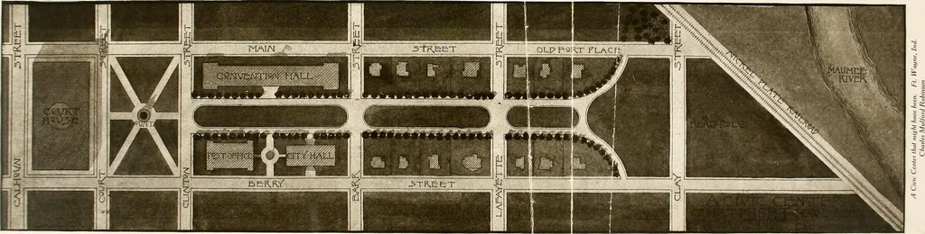 An illustration from Improvement of Fort Wayne Indiana; report for Fort Wayne Civic Improvement Association, 1909, leaf 46