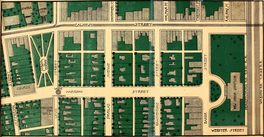 An illustration from Improvement of Fort Wayne Indiana; report for Fort Wayne Civic Improvement Association, 1909, leaf 58