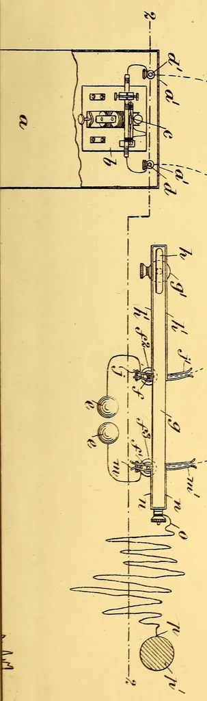 An illustration from Improvements in apparatus employed in wireless telegraphy, 1899, leaf 13