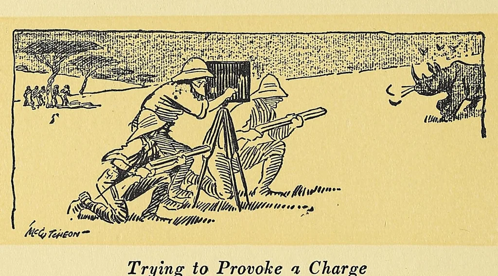 An illustration from In Africa : hunting adventures in the big game country, 1910, leaf 156