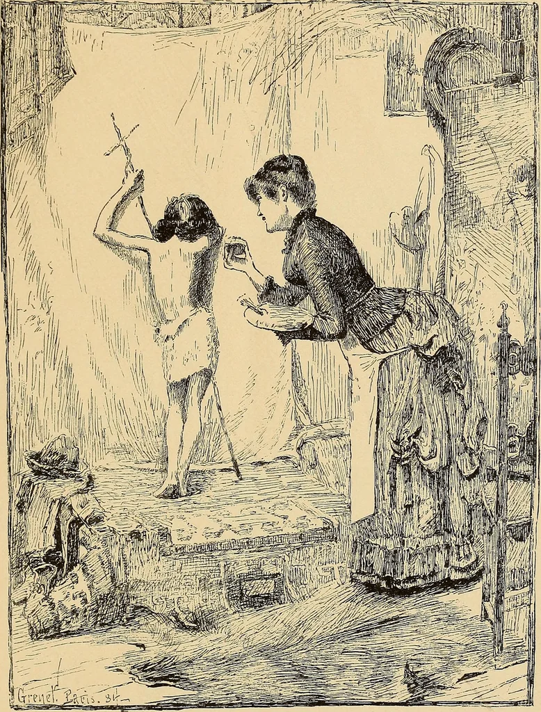An illustration from Inauguration of new galleries, works from the salon of '84 and other American paintings contributed by the artists, 1884, leaf 24