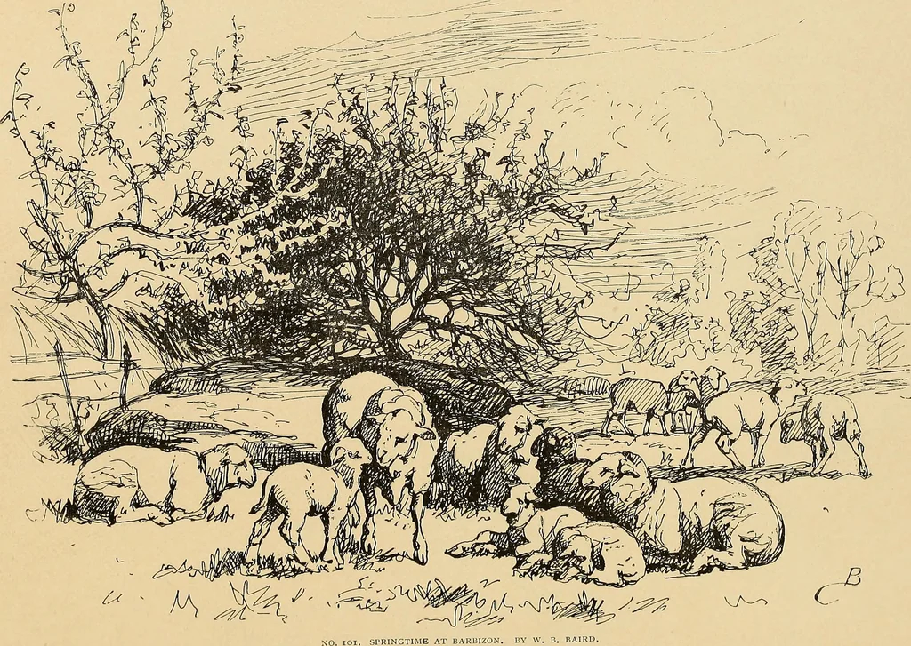 An illustration from Inauguration of new galleries, works from the salon of '84 and other American paintings contributed by the artists, 1884, leaf 56