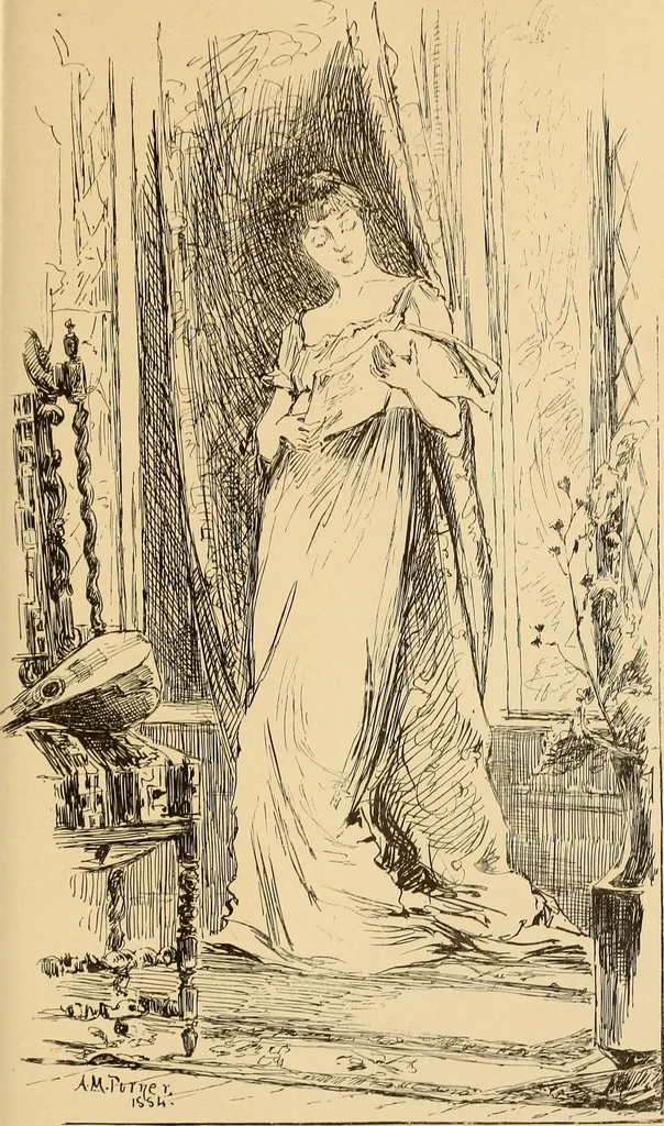 An illustration from Inauguration of new galleries, works from the salon of '84 and other American paintings contributed by the artists, 1884, leaf 58