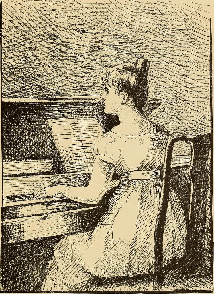 An illustration from Inauguration of new galleries, works from the salon of '84 and other American paintings contributed by the artists, 1884, leaf 70