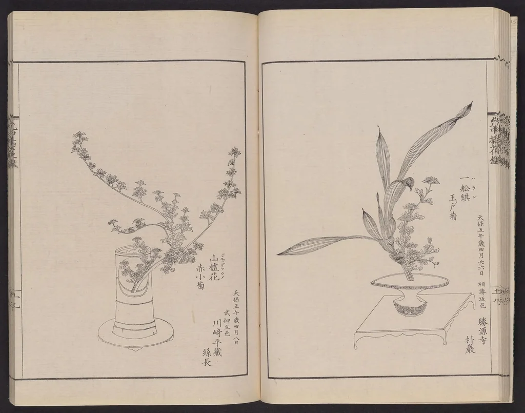 An illustration from Inchū-ryū sōka kagami, 1868, leaf 22