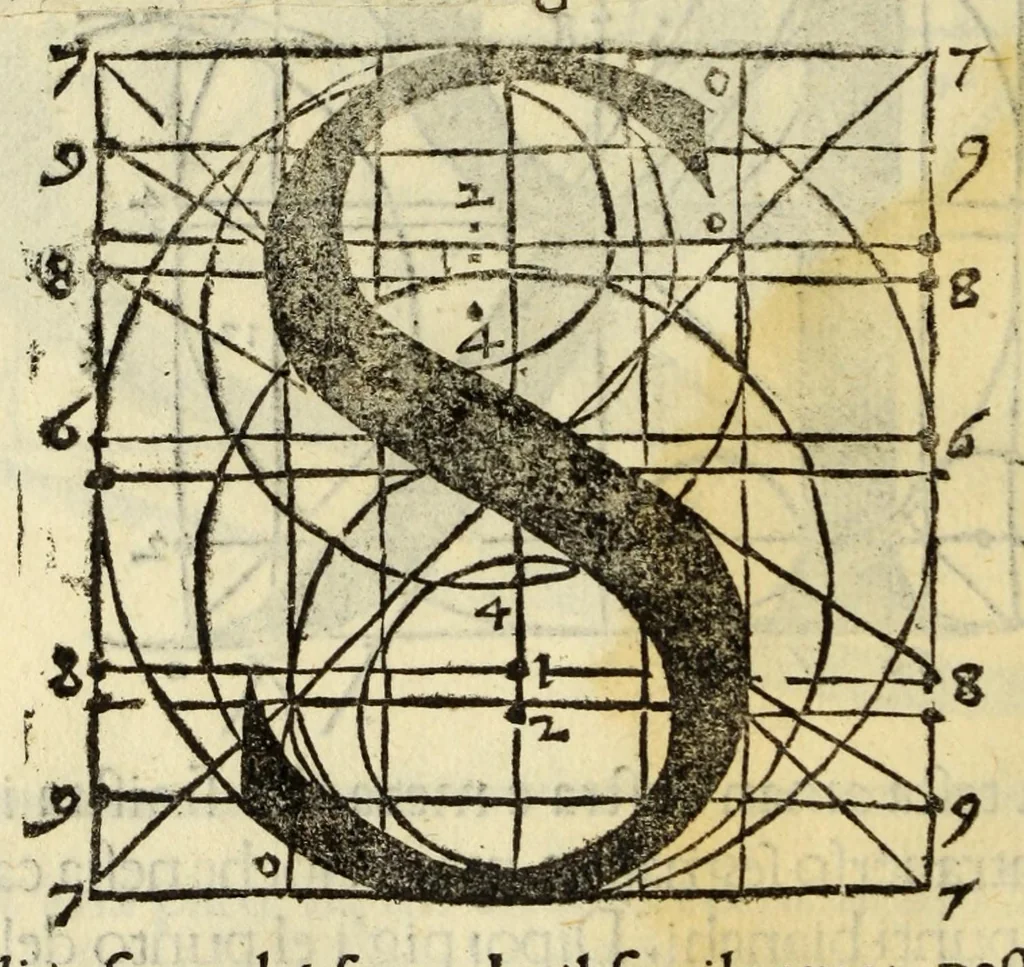 An illustration from Incipit liber primus[-quartus] Elementorum litterarum, 1526, leaf 104