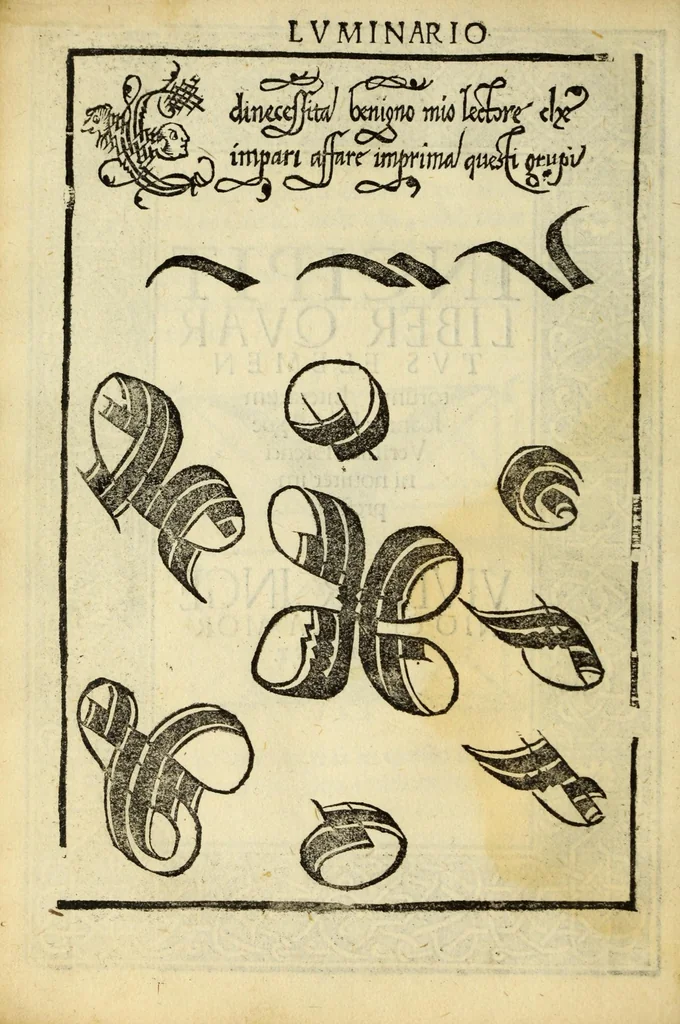 An illustration from Incipit liber primus[-quartus] Elementorum litterarum, 1526, leaf 110