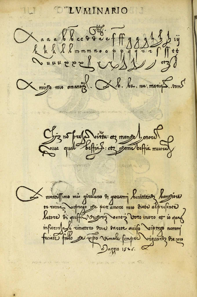 An illustration from Incipit liber primus[-quartus] Elementorum litterarum, 1526, leaf 114