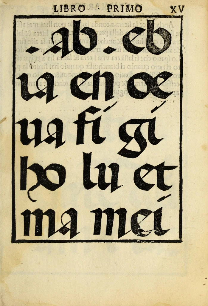 An illustration from Incipit liber primus[-quartus] Elementorum litterarum, 1526, leaf 41