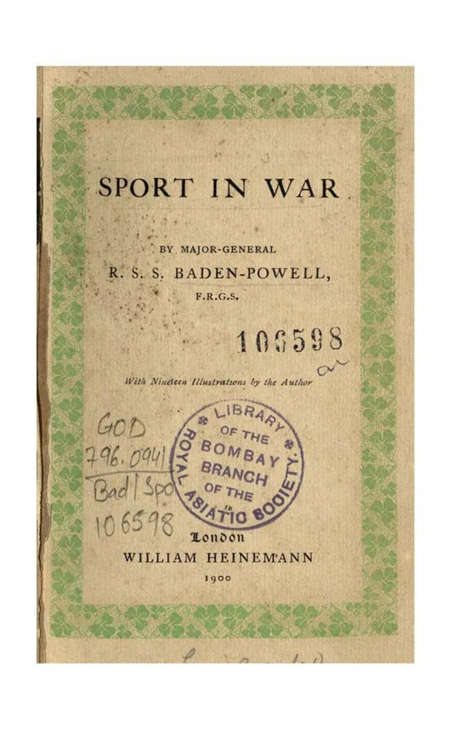 An illustration from Sport in War, 1900, leaf 4