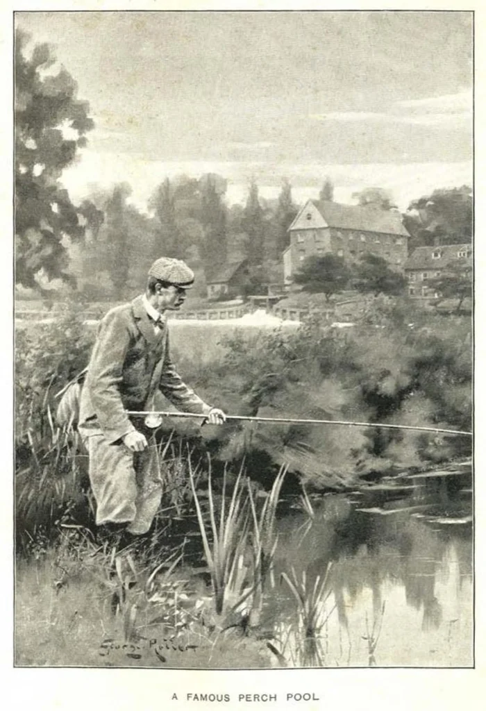 An illustration from Pike and Perch, with chapters by ‘John Bickerdyke’ and W. H. Pope; Cookery by Alexander Inns Shand- Fur, Feather and Fin Series, 1900, leaf 270