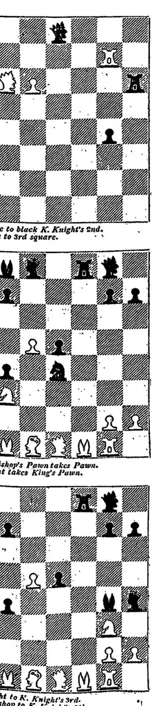 An illustration from Chess: Rendered Familiar by Tabular Demonstrations of the Various Positions and Movements, 1819, leaf 256