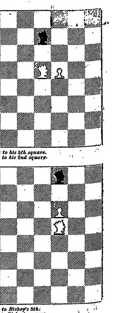 An illustration from Chess: Rendered Familiar by Tabular Demonstrations of the Various Positions and Movements, 1819, leaf 291