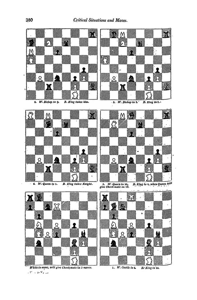 An illustration from Chess: Rendered Familiar by Tabular Demonstrations of the Various Positions and Movements, 1819, leaf 393