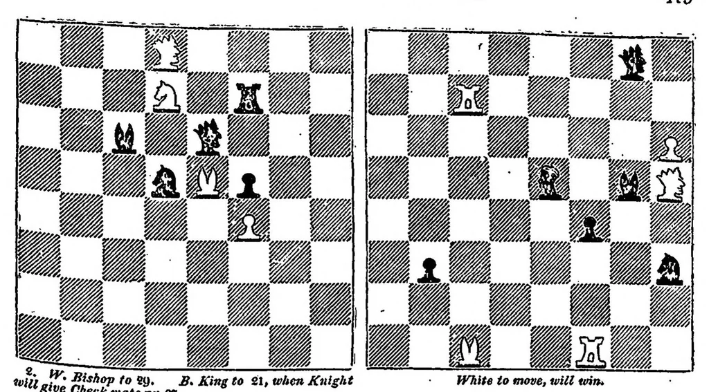 An illustration from Chess: Rendered Familiar by Tabular Demonstrations of the Various Positions and Movements, 1819, leaf 432