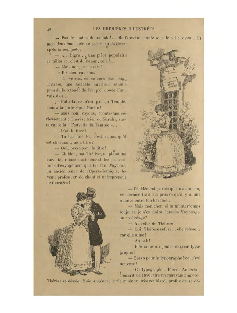 An illustration from Les Premiers Illustrees: Saison Theatrale, 1855, leaf 91