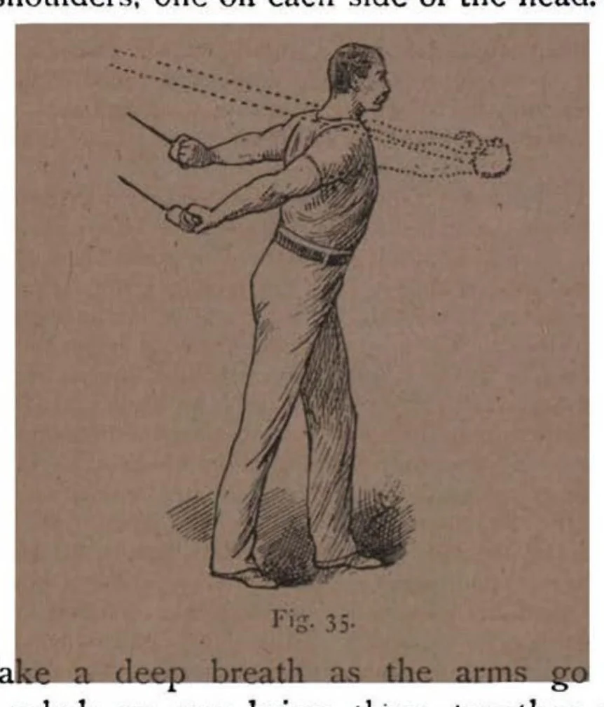 An illustration from Home Gymnastics for Young and Old, 1892, leaf 120