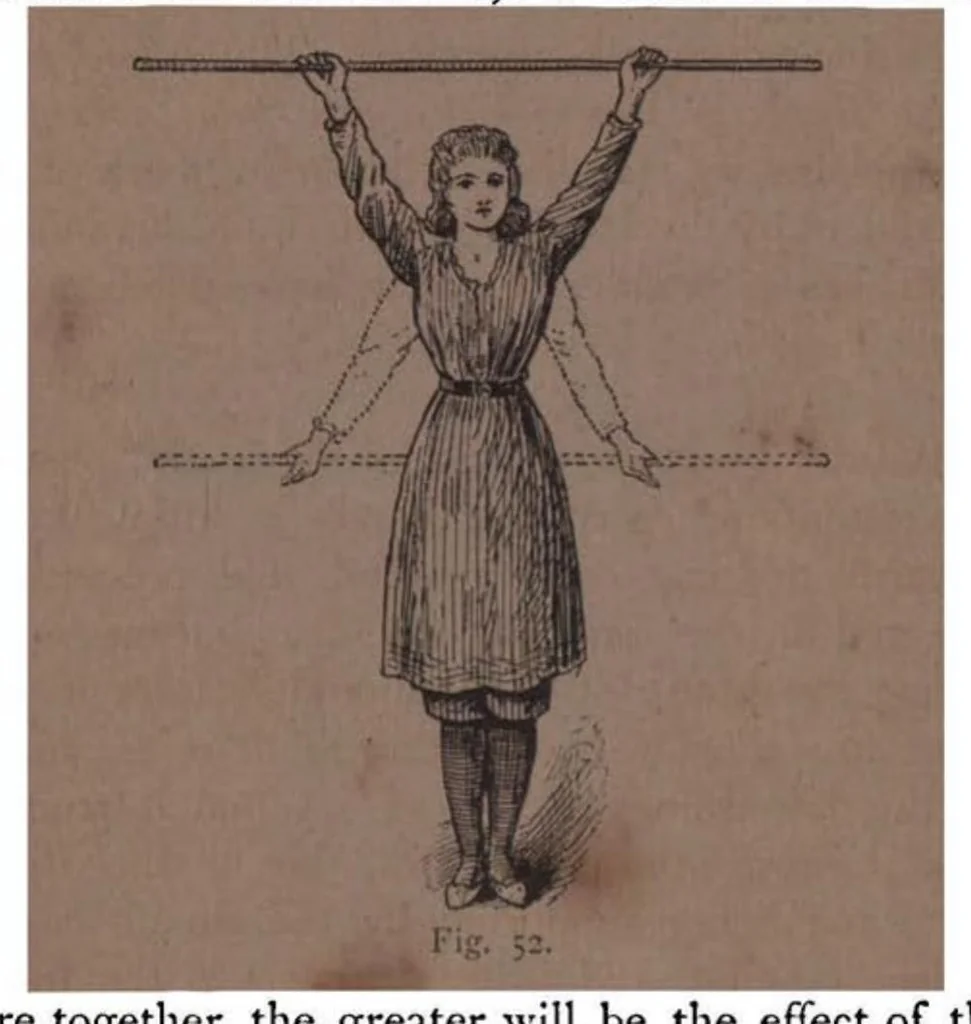 An illustration from Home Gymnastics for Young and Old, 1892, leaf 164