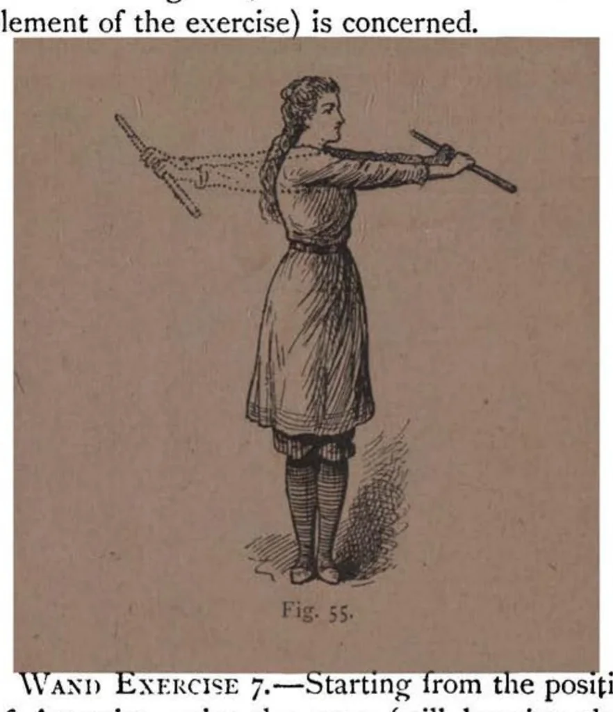 An illustration from Home Gymnastics for Young and Old, 1892, leaf 167
