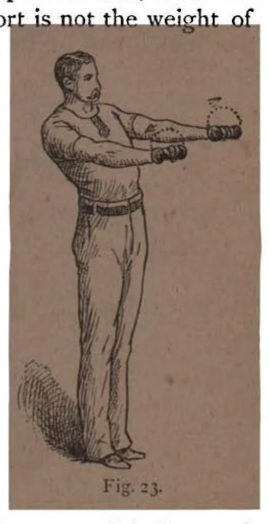 An illustration from Home Gymnastics for Young and Old, 1892, leaf 94