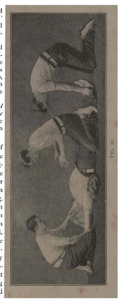 An illustration from Swimming (the Badminton Library of Sports and Pastimes), 1893, leaf 288